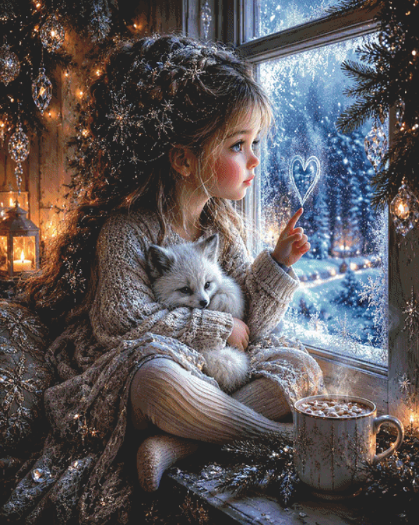 Winter Wonder (Max Size) counted cross stitch pattern by Ian's AI Art
