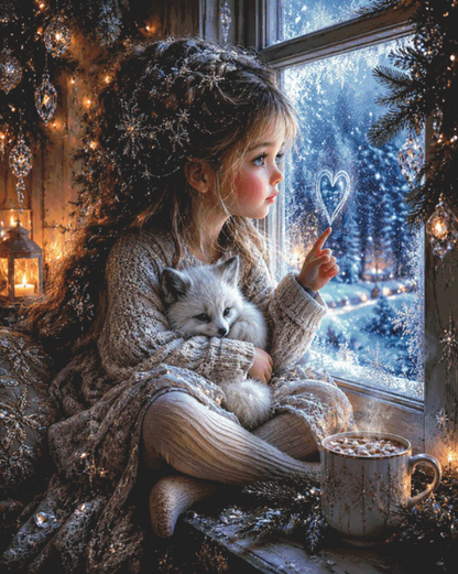 Winter Wonder (Max Size) counted cross stitch pattern by Ian's AI Art