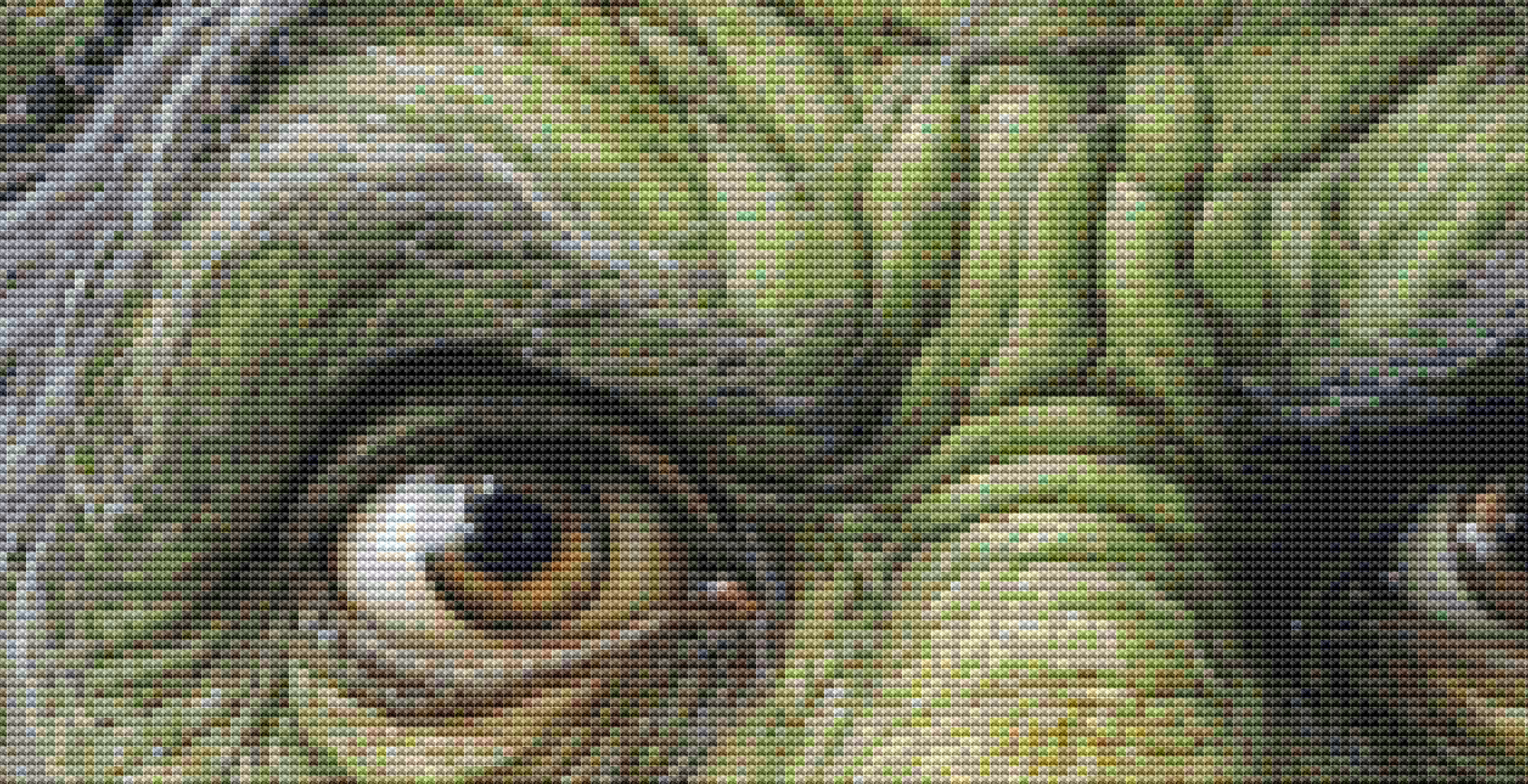 Witch Face (Round) cross stitch pattern by Ivy Cottage Home