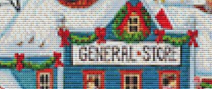 Christmas in Our Town Version 1 cross stitch pattern by Joseph Holodook/Porterfields Fine Art Licensing