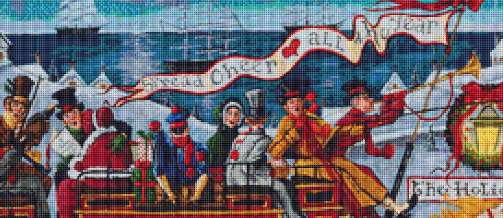 Christmas Coach cross stitch pattern by Joseph Holodook/Porterfields Fine Art Licensing