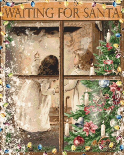 Waiting For Santa cross stitch pattern by IvyCottageHome