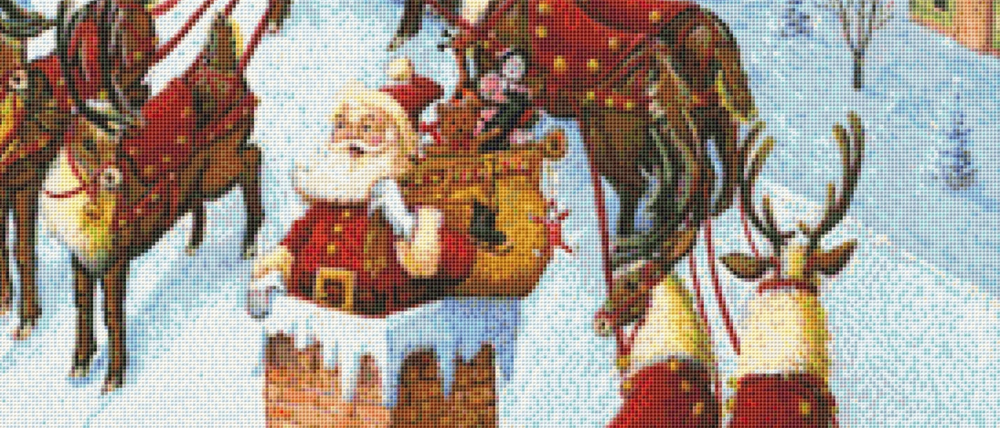 Up on The Rooftop cross stitch pattern by Joseph Holodook/Porterfields Fine Art Licensing