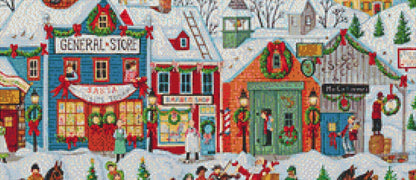 Christmas in Our Town Version 1 cross stitch pattern by Joseph Holodook/Porterfields Fine Art Licensing