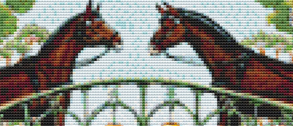 Creek Crossing cross stitch pattern by Joseph Holodook/Porterfields Fine Art Licensing