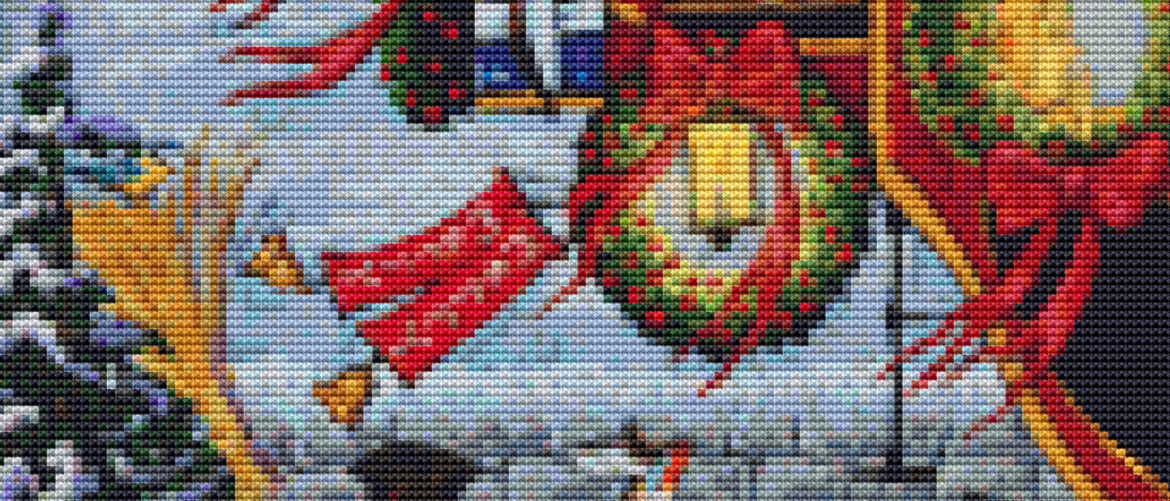 Christmas Coach cross stitch pattern by Joseph Holodook/Porterfields Fine Art Licensing