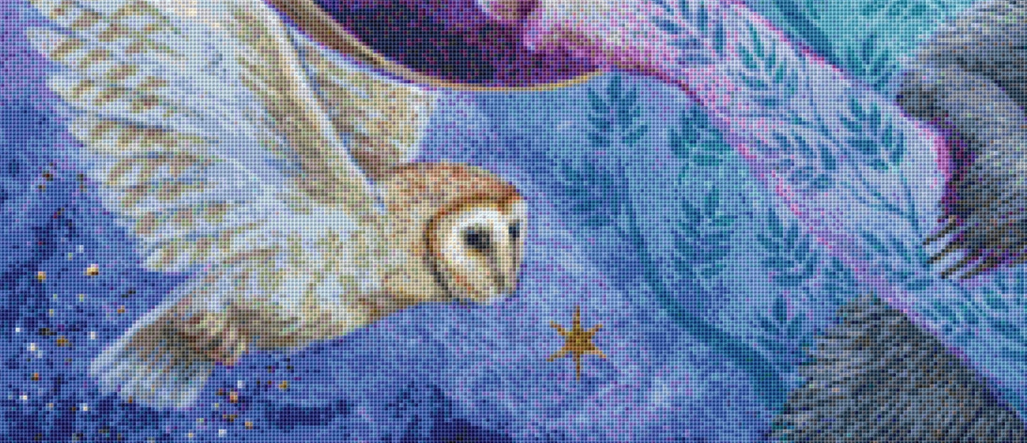 Drumming Avalon Dreams cross stitch pattern by Wendy Andrew of PaintingDreams