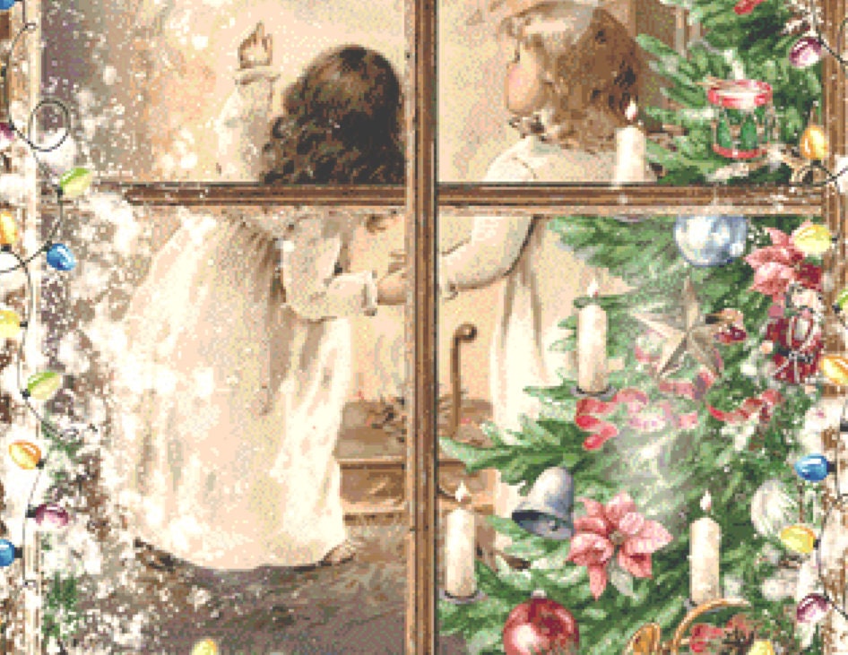 Waiting For Santa cross stitch pattern by IvyCottageHome