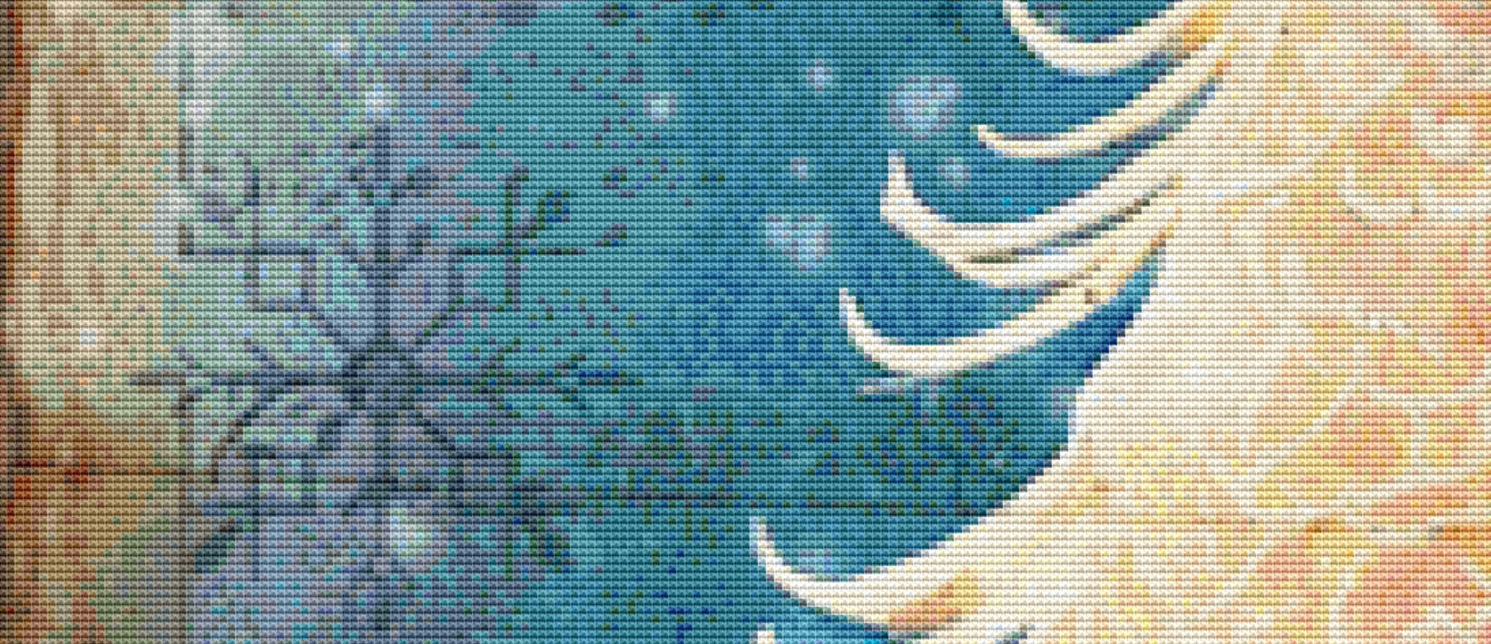 White Christmas Tree counted cross stitch pattern by Sharm Studio