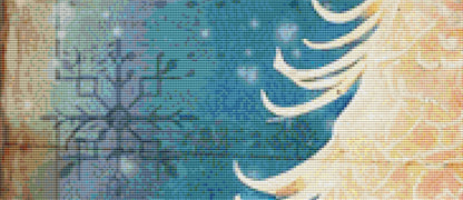 White Christmas Tree counted cross stitch pattern by Sharm Studio