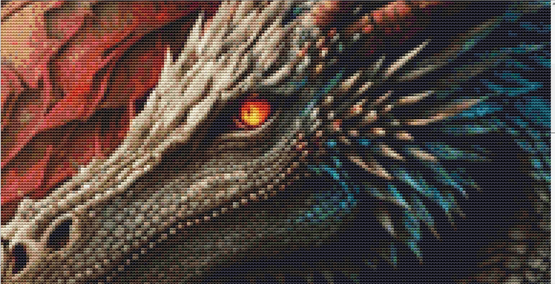 Dragon in a Heart cross stitch pattern by Serr.Kai A Quill & Ink