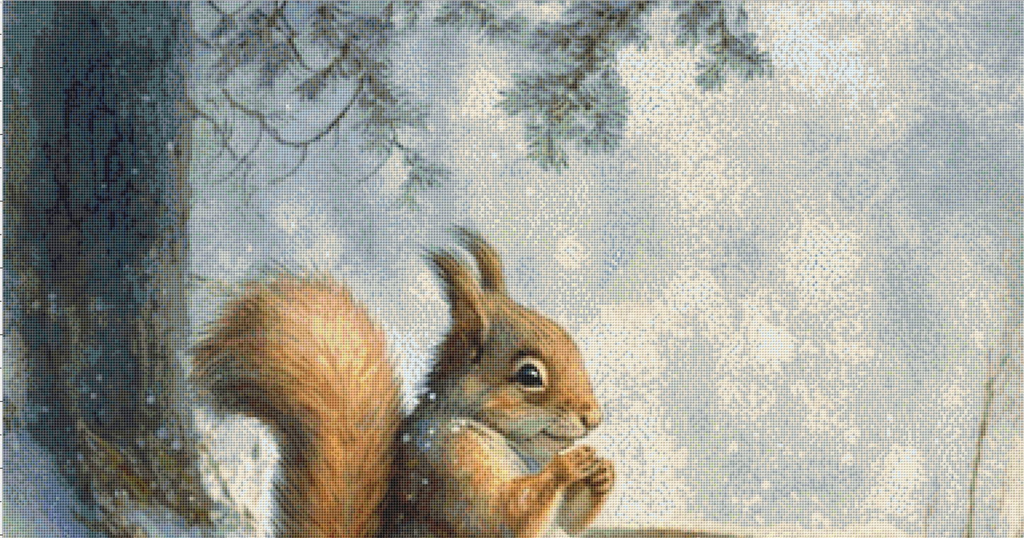 Squirrel cross stitch pattern by Tammy L. Gross