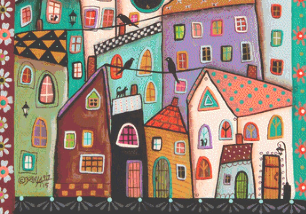 Afternoon counted cross stitch pattern by Karla Gerard