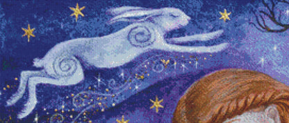 Drumming Avalon Dreams cross stitch pattern by Wendy Andrew of PaintingDreams