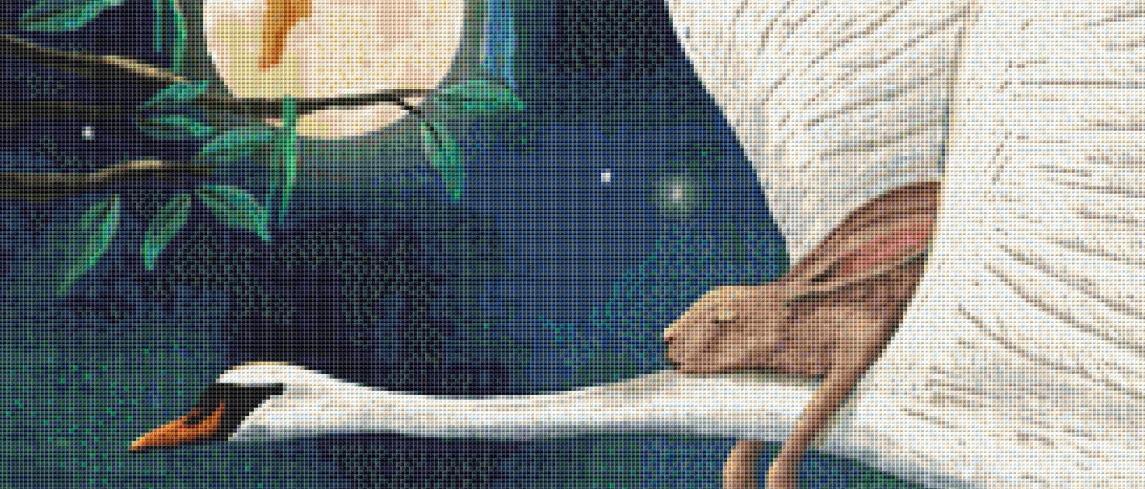 Full Moon Cloutie Dreams cross stitch pattern by Wendy Andrew of PaintingDreams