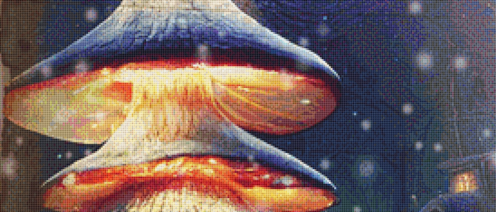 Fungi Christmas counted cross stitch pattern by SharmStudio