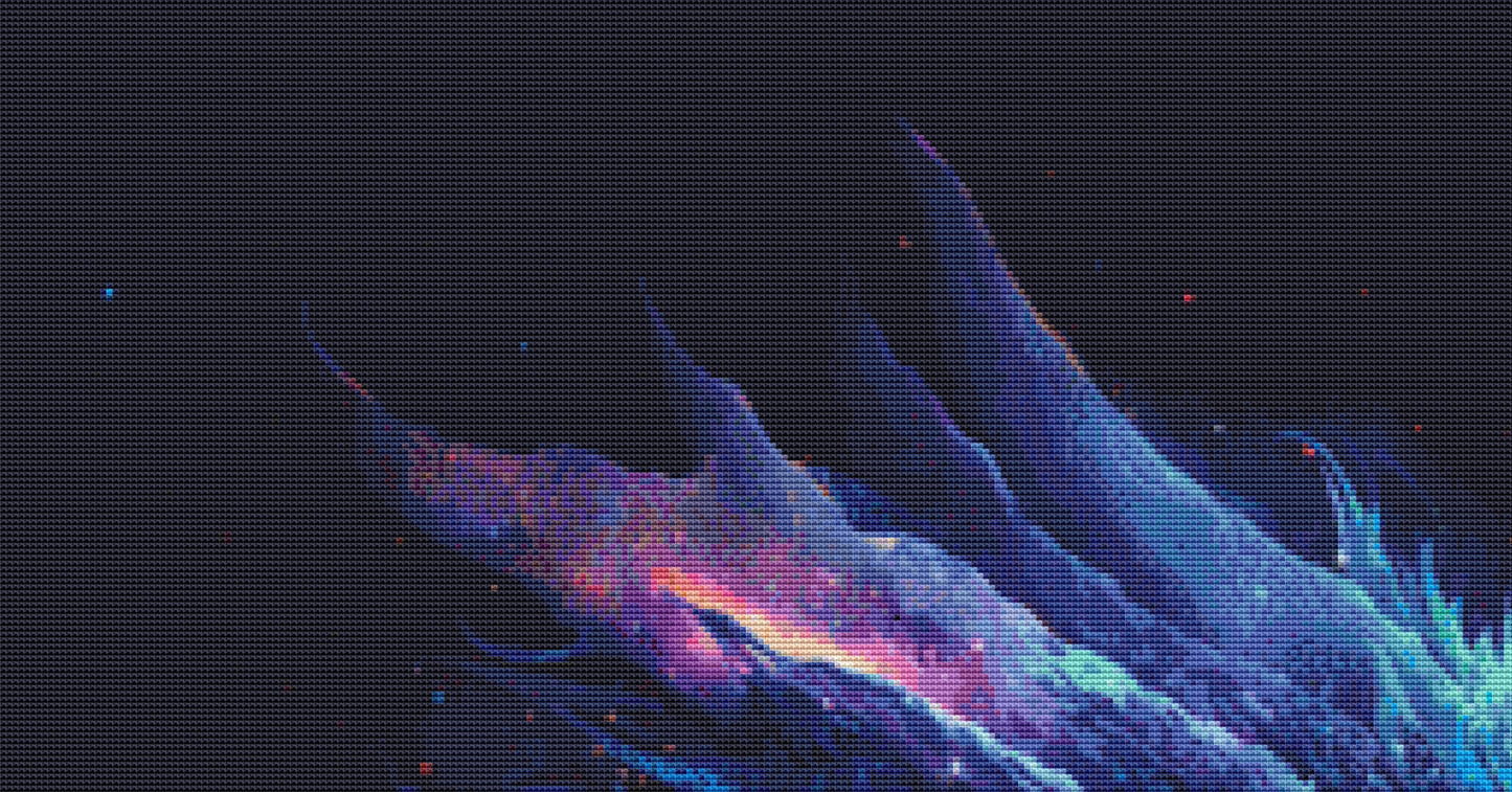 Galaxy Dragon cross stitch pattern by Serr.Kai A Quill & Ink