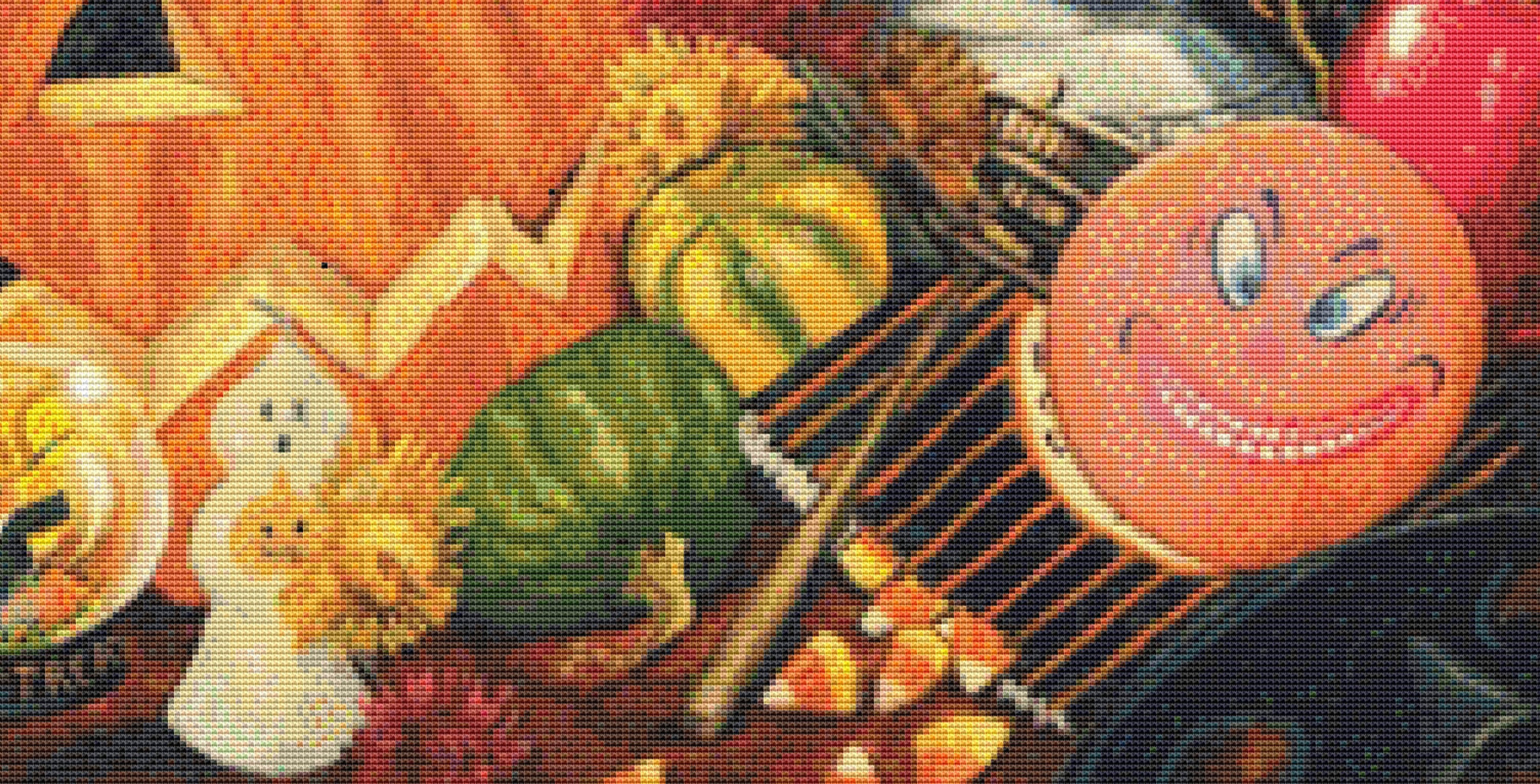 Jack O'Kitten cross stitch pattern by Joseph Holodook/Porterfields Fine Art Licensing