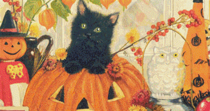 Jack O'Kitten cross stitch pattern by Joseph Holodook/Porterfields Fine Art Licensing