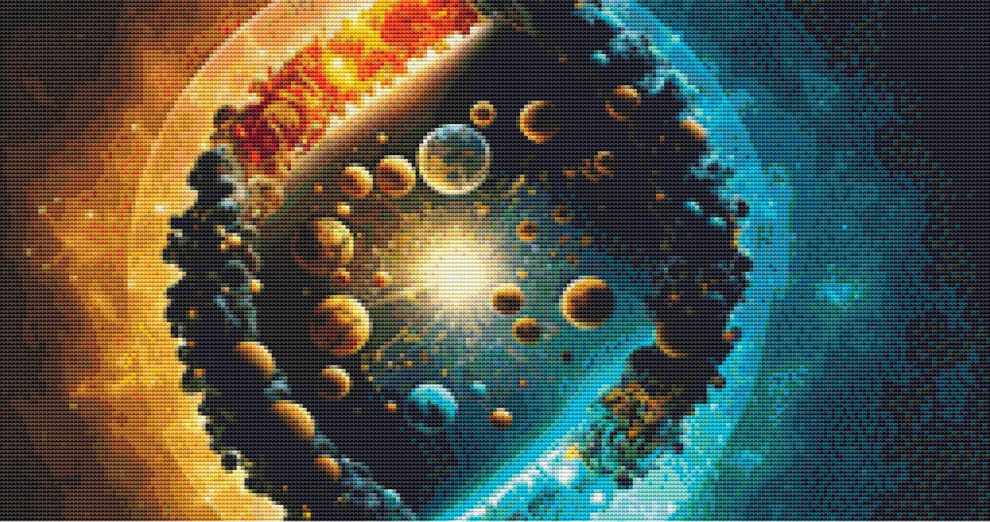 DNA of The Universe cross stitch pattern by SphinxDesignStudio