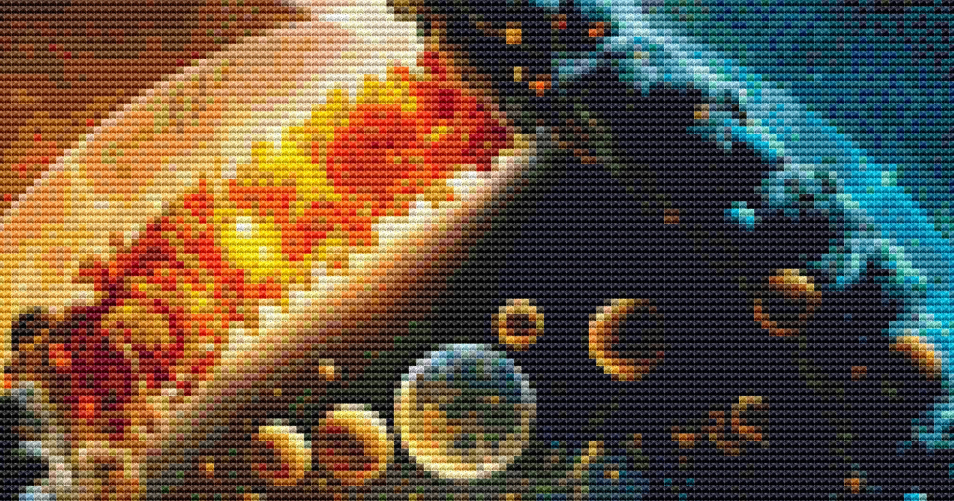 DNA of The Universe cross stitch pattern by SphinxDesignStudio