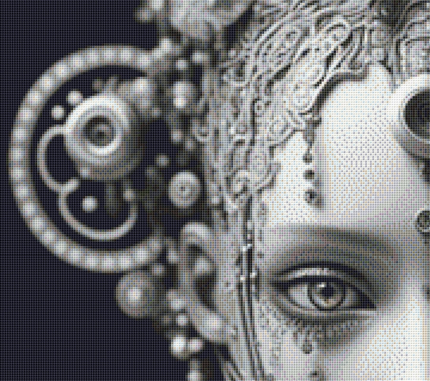 Robot Girl cross stitch pattern by SphinxDesignStudio