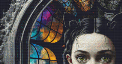 Wednesday And Cat cross stitch pattern by SphinxDesignStudio