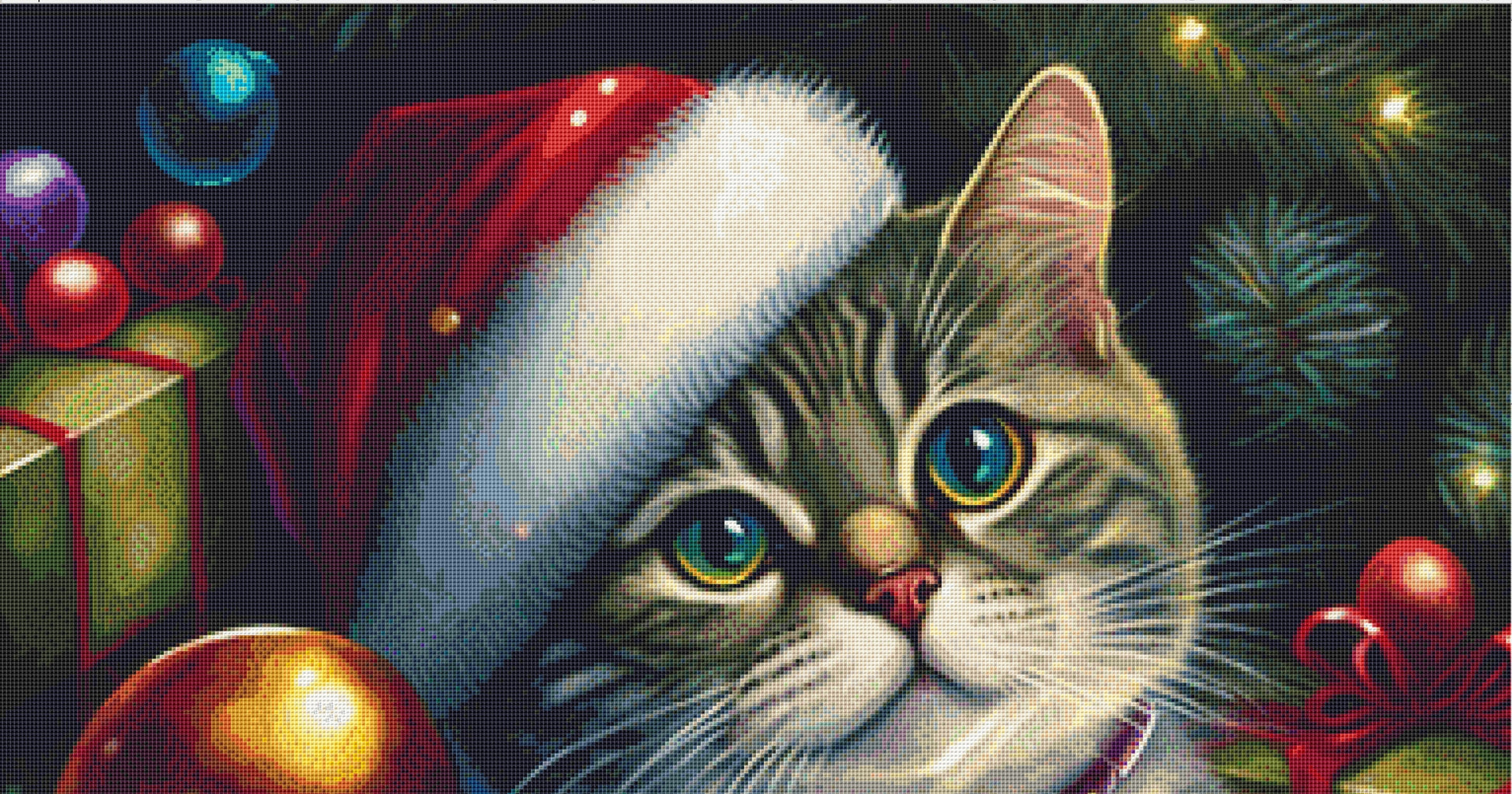Christmas Cat No. 1 cross stitch pattern by SphinxDesignStudio