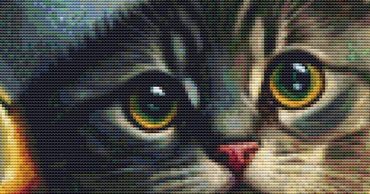 Christmas Cat No. 4 cross stitch pattern by SphinxDesignStudio