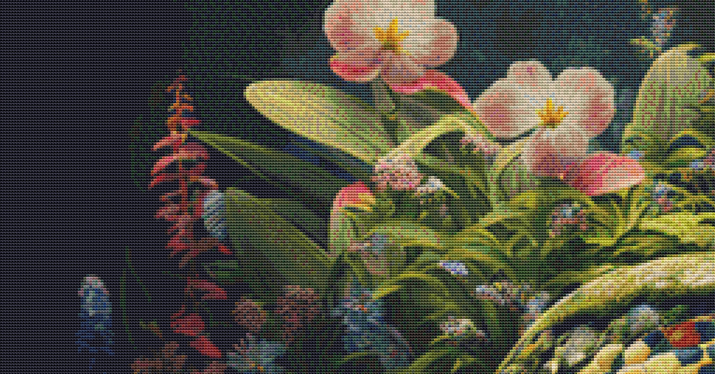 Mossy Ball Python cross stitch pattern by Serr.Kai A Quill & Ink