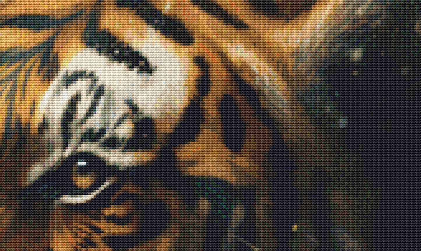 Birthday Tiger cross stitch pattern by Serr.Kai A Quill & Ink