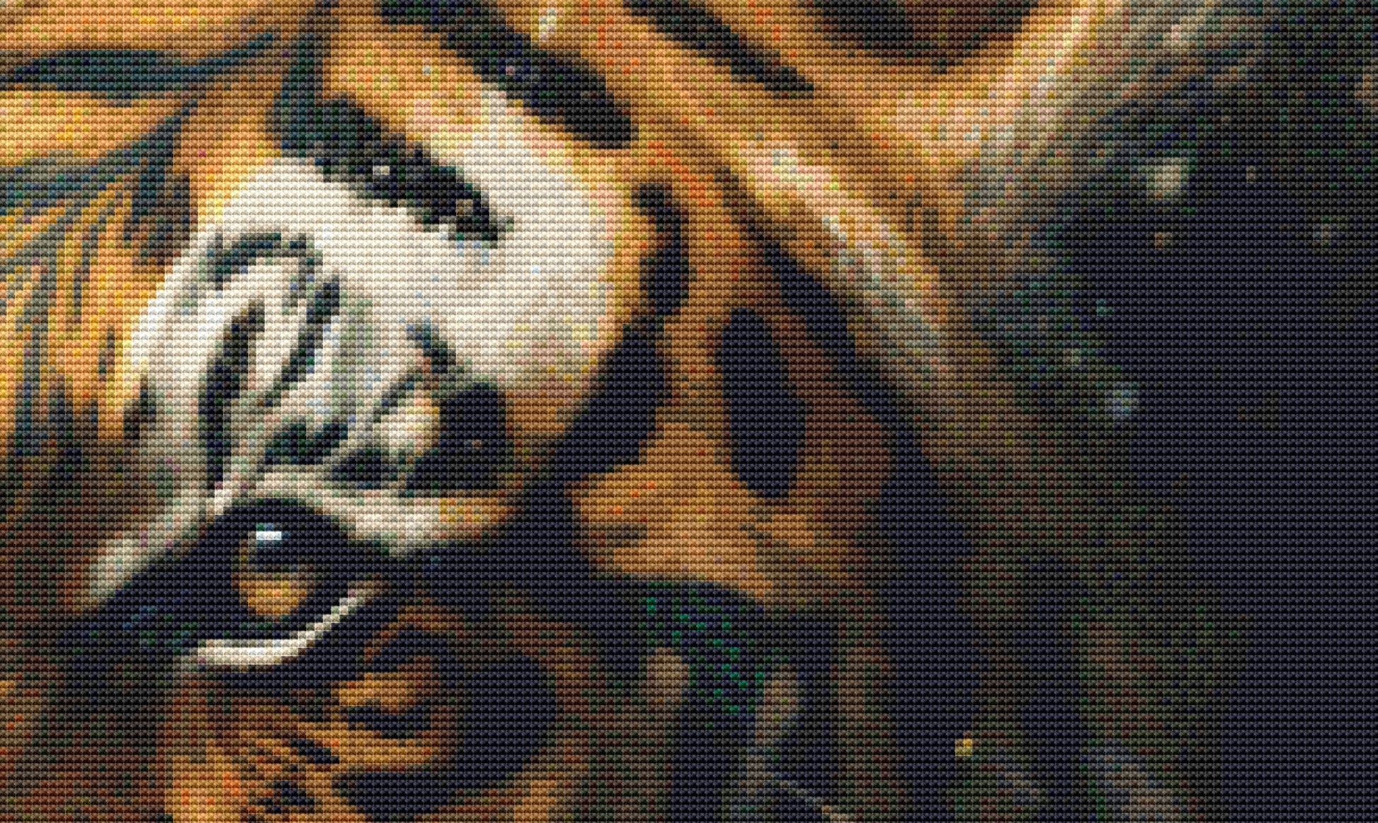 Birthday Tiger cross stitch pattern by Serr.Kai A Quill & Ink