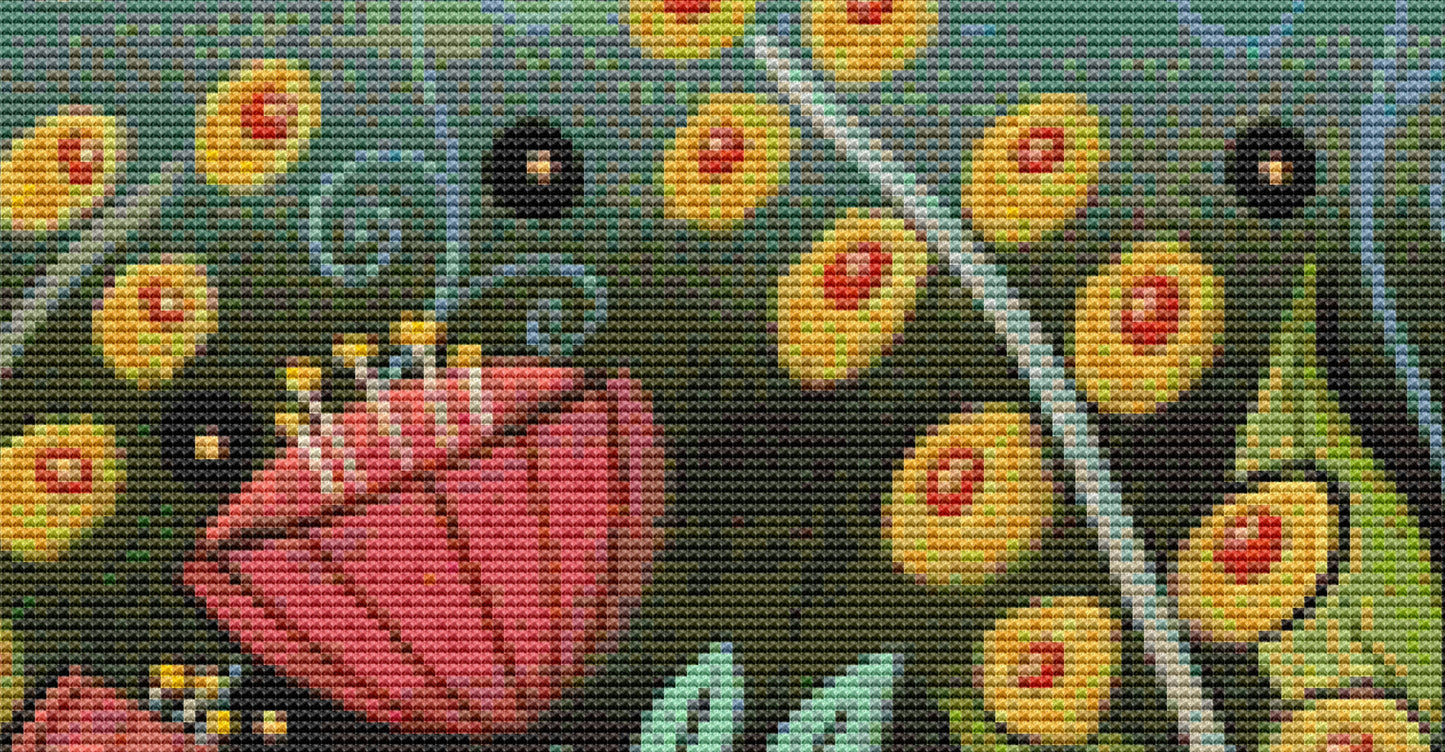 Festive Seascape counted cross stitch pattern by Karla Gerard