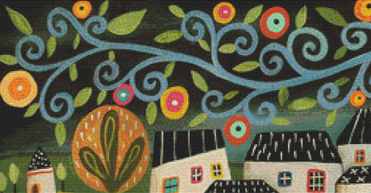 Festive Seascape counted cross stitch pattern by Karla Gerard