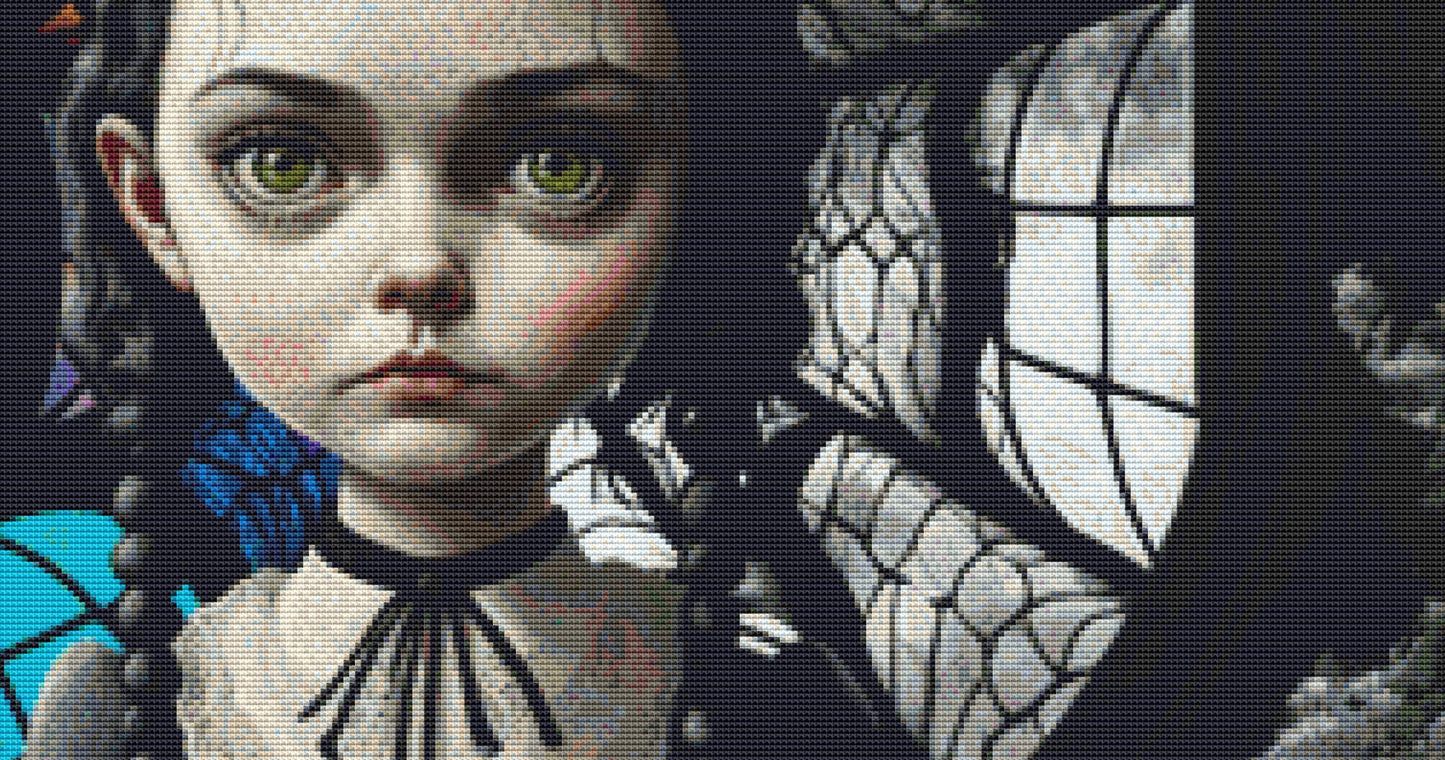 Wednesday And Cat cross stitch pattern by SphinxDesignStudio