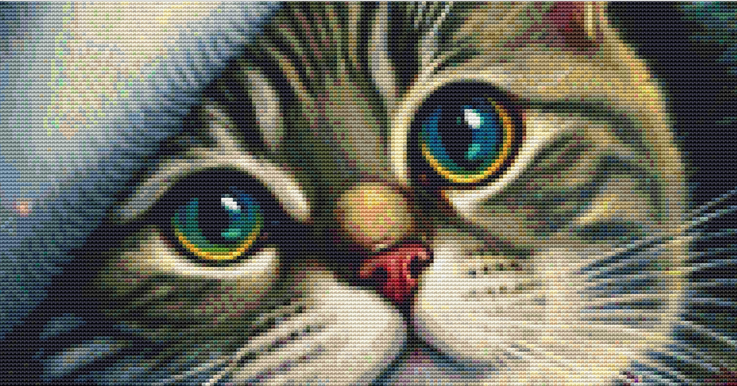 Christmas Cat No. 1 cross stitch pattern by SphinxDesignStudio