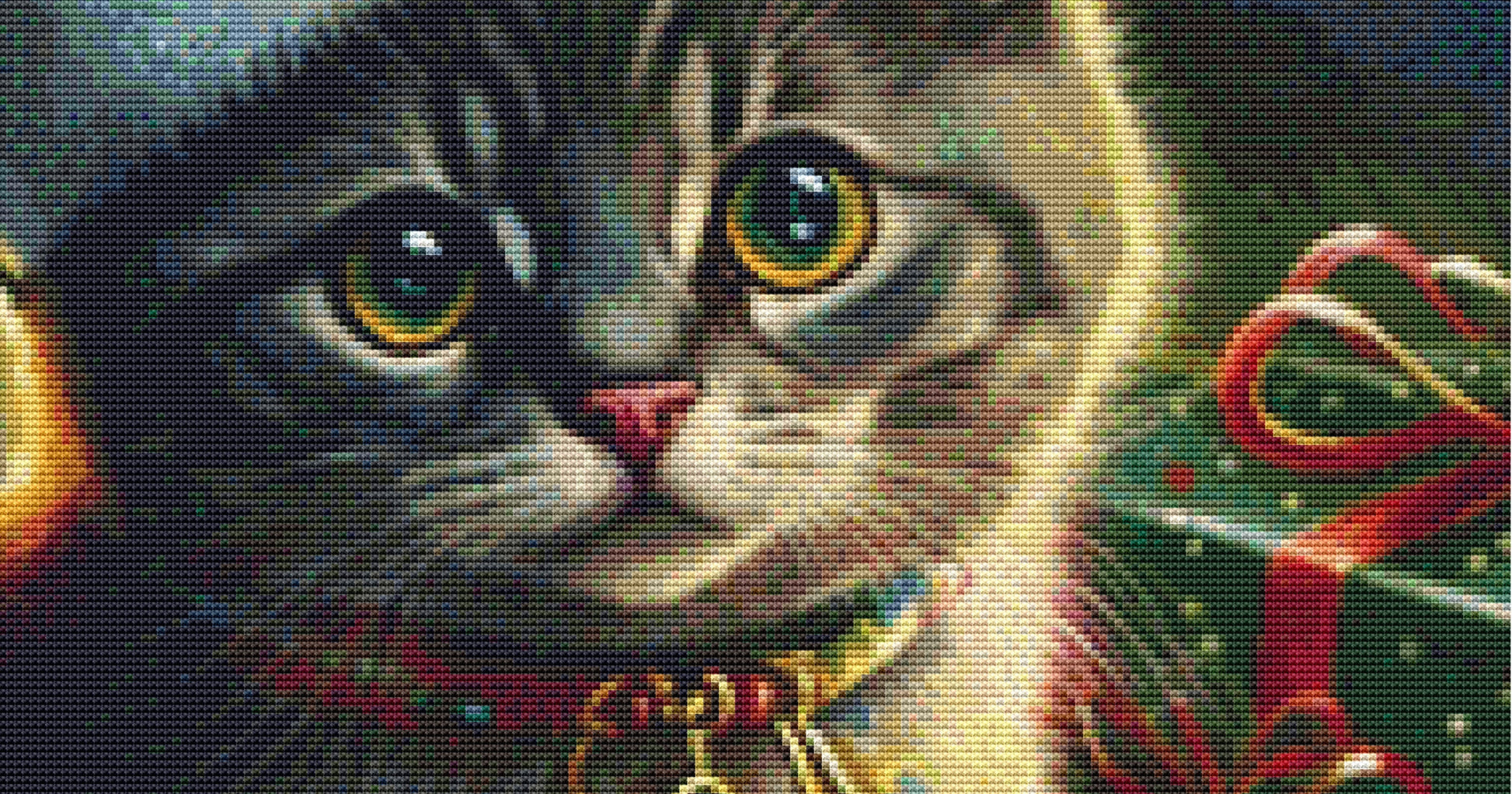 Christmas Cat No. 4 cross stitch pattern by SphinxDesignStudio