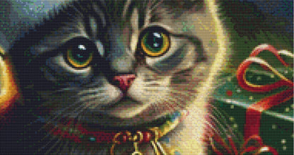 Christmas Cat No. 4 cross stitch pattern by SphinxDesignStudio