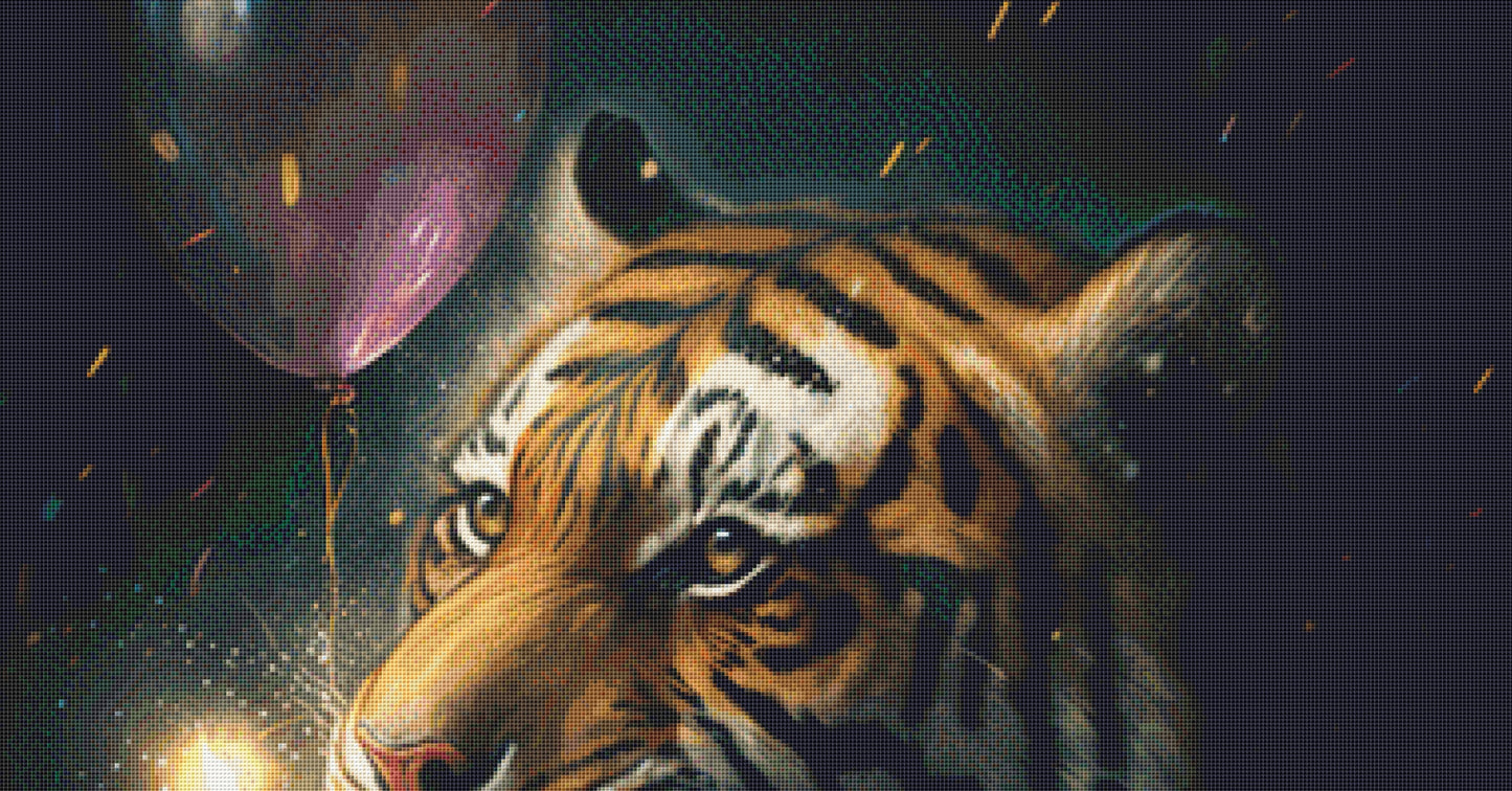 Birthday Tiger cross stitch pattern by Serr.Kai A Quill & Ink