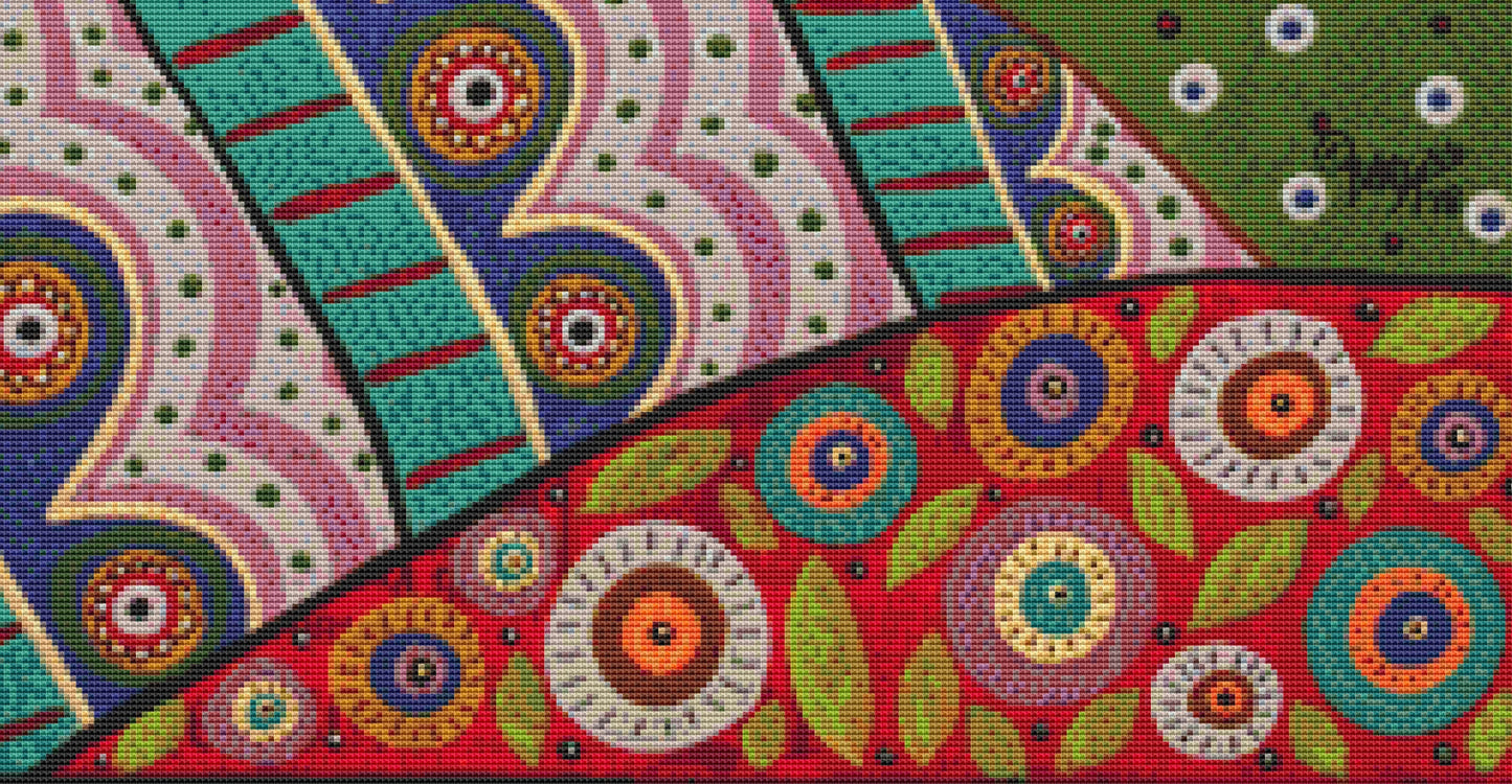 Amusing Landscape counted cross stitch pattern by Karla Gerard