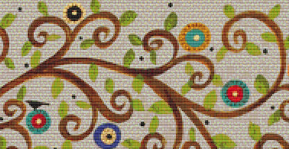 Amusing Landscape counted cross stitch pattern by Karla Gerard