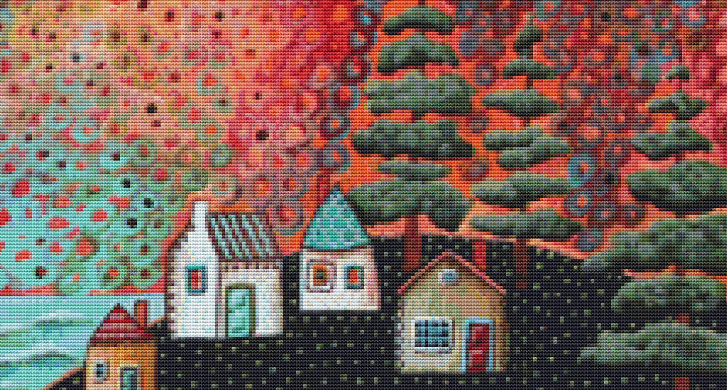 Blue Sea counted cross stitch pattern by Karla Gerard