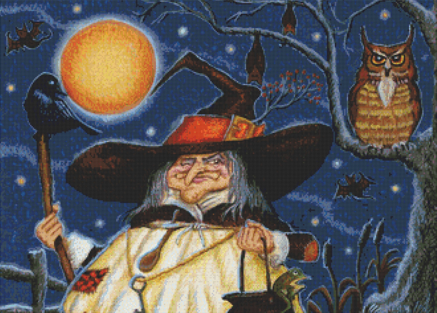 Ready for All Hallow's Eve cross stitch pattern by Joseph Holodook/Porterfields Fine Art Licensing
