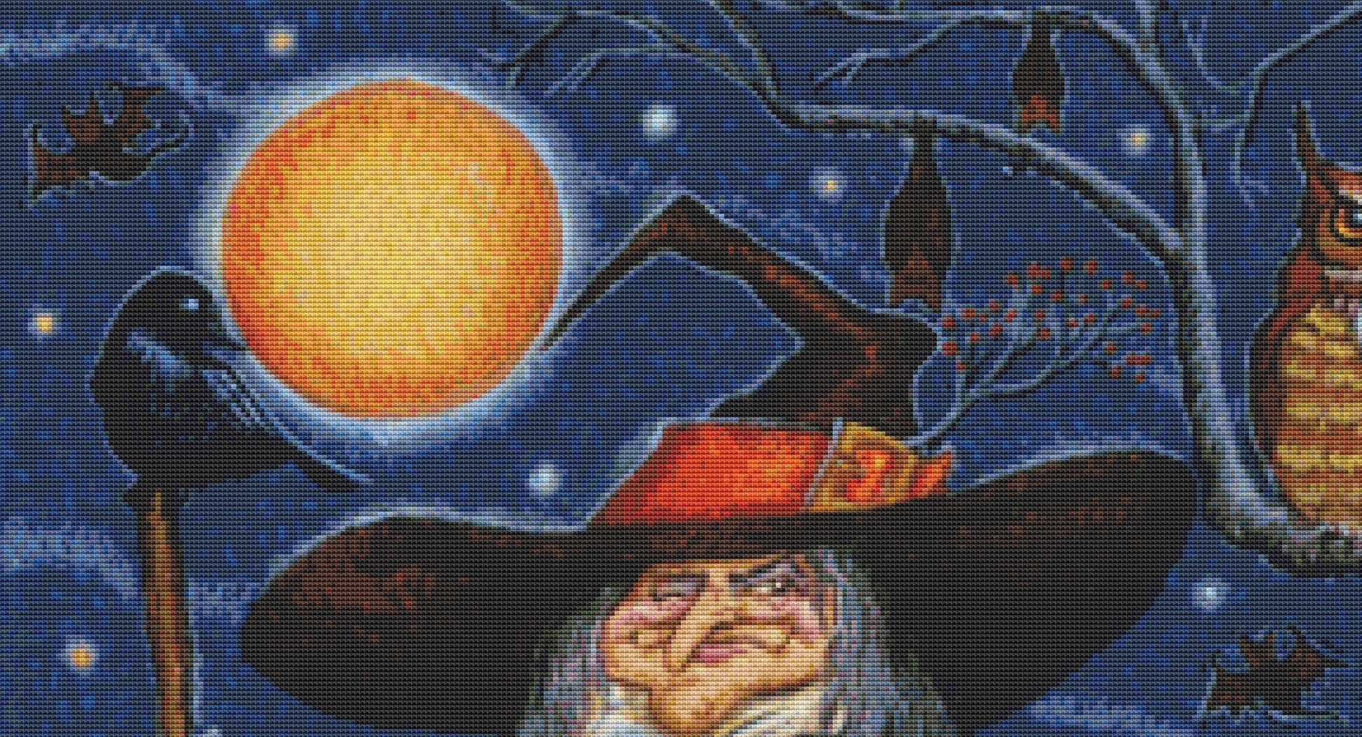 Ready for All Hallow's Eve cross stitch pattern by Joseph Holodook/Porterfields Fine Art Licensing