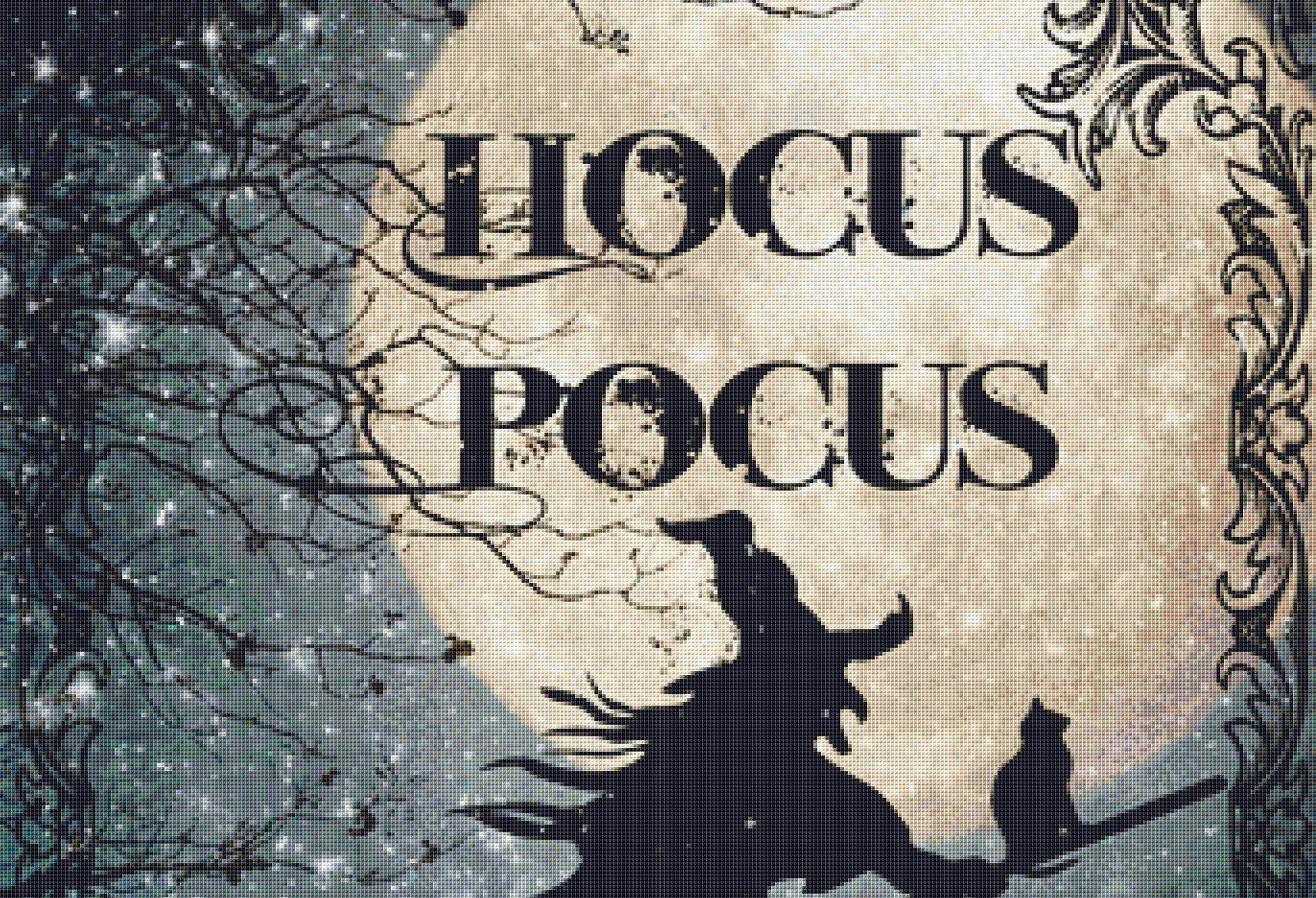 Hocus Pocus Witch cross stitch pattern by IvyCottageHome