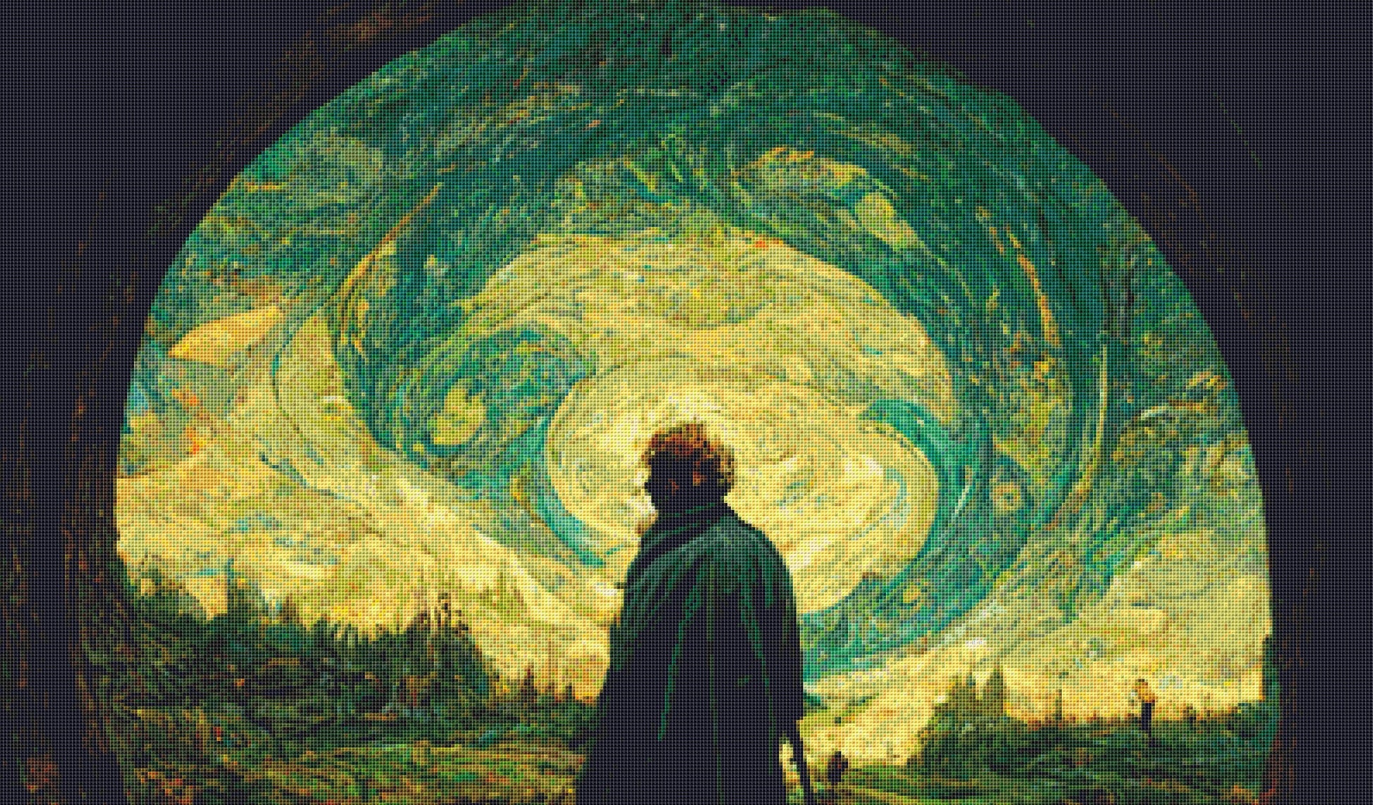 Hobbit Van Gogh Style cross stitch pattern by SphinxDesignStudio