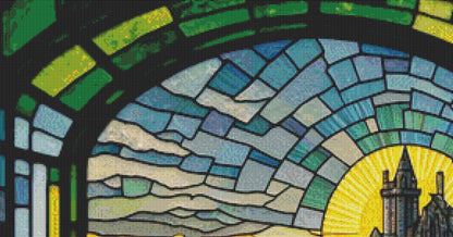 WoZ Stained-Glass 3 cross stitch pattern by SphinxDesignStudio