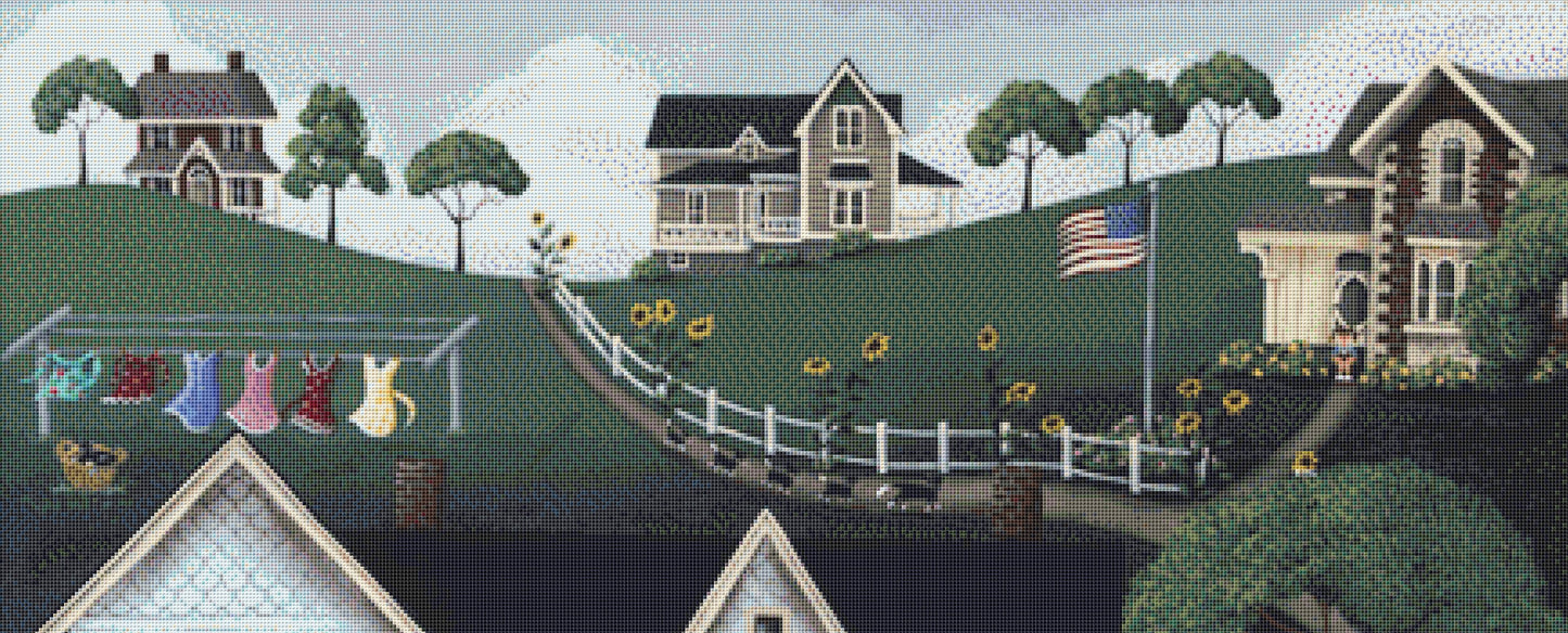 Sunflower Lane cross stitch pattern by Catherine Holman/Ansada Licensing Group, LLC