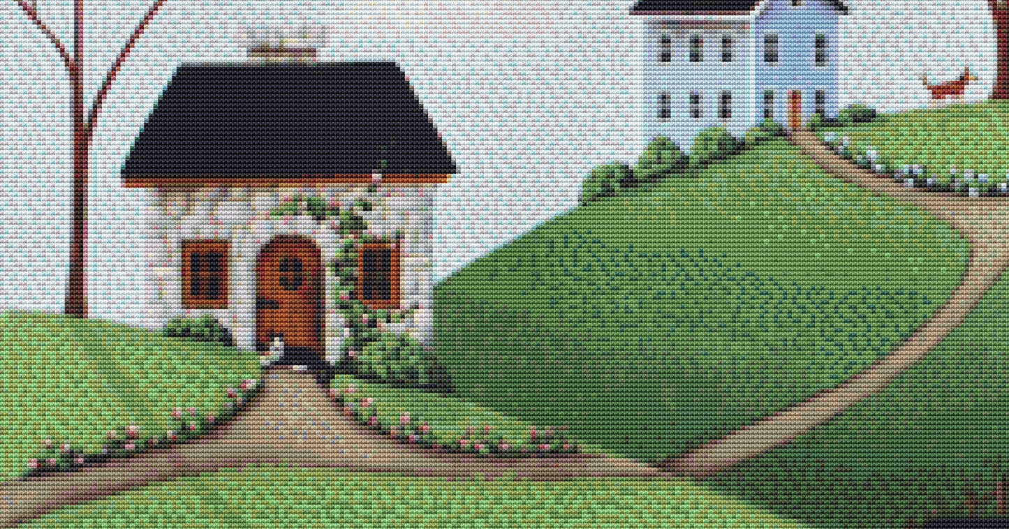 Dog Days of Summer cross stitch pattern by Catherine Holman/Ansada Licensing Group, LLC