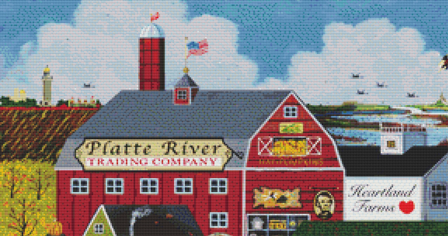 Heartland Farms cross stitch pattern by Patrick Gauthier
